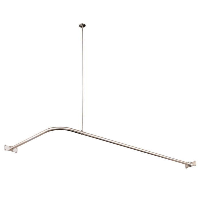 Kingston Brass Vintage 62" L-Shaped Fixed Shower Curtain Rod & Reviews ...